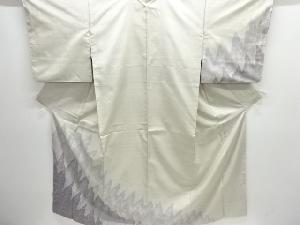 樹木模様織り出し本場白大島紬訪問着(7マルキ)